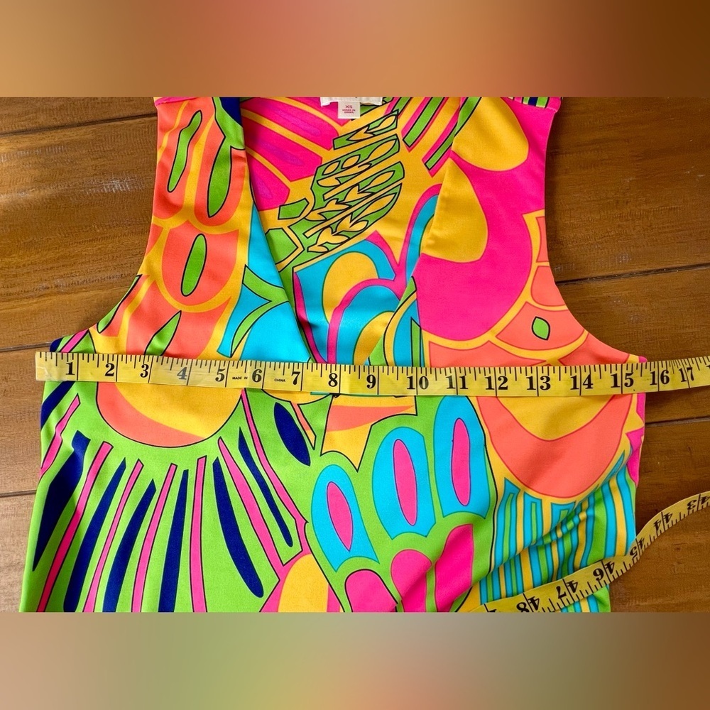 Julie Brown NYC Livie Dress Pink Tropicana Retro Shift Dress Bright Floral - Picture 12 of 13